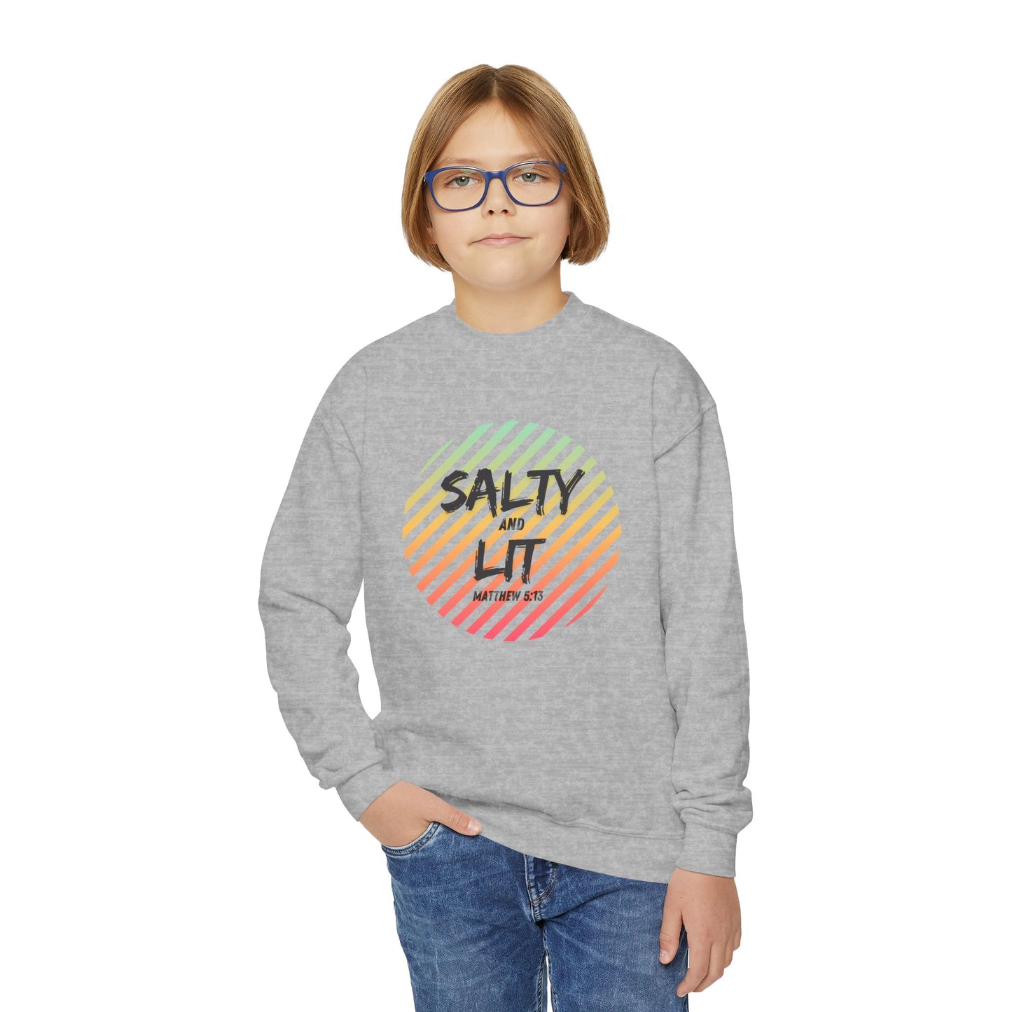 Salty and Lit- Youth Crewneck Sweatshirt
