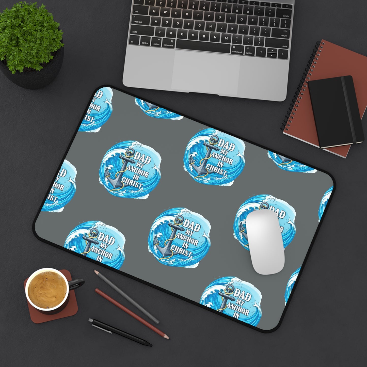 ⚓️ Elevate Dad's Desk! "My Anchor In Christ" Desk Mat - Father's Day Gift Idea! 🙏