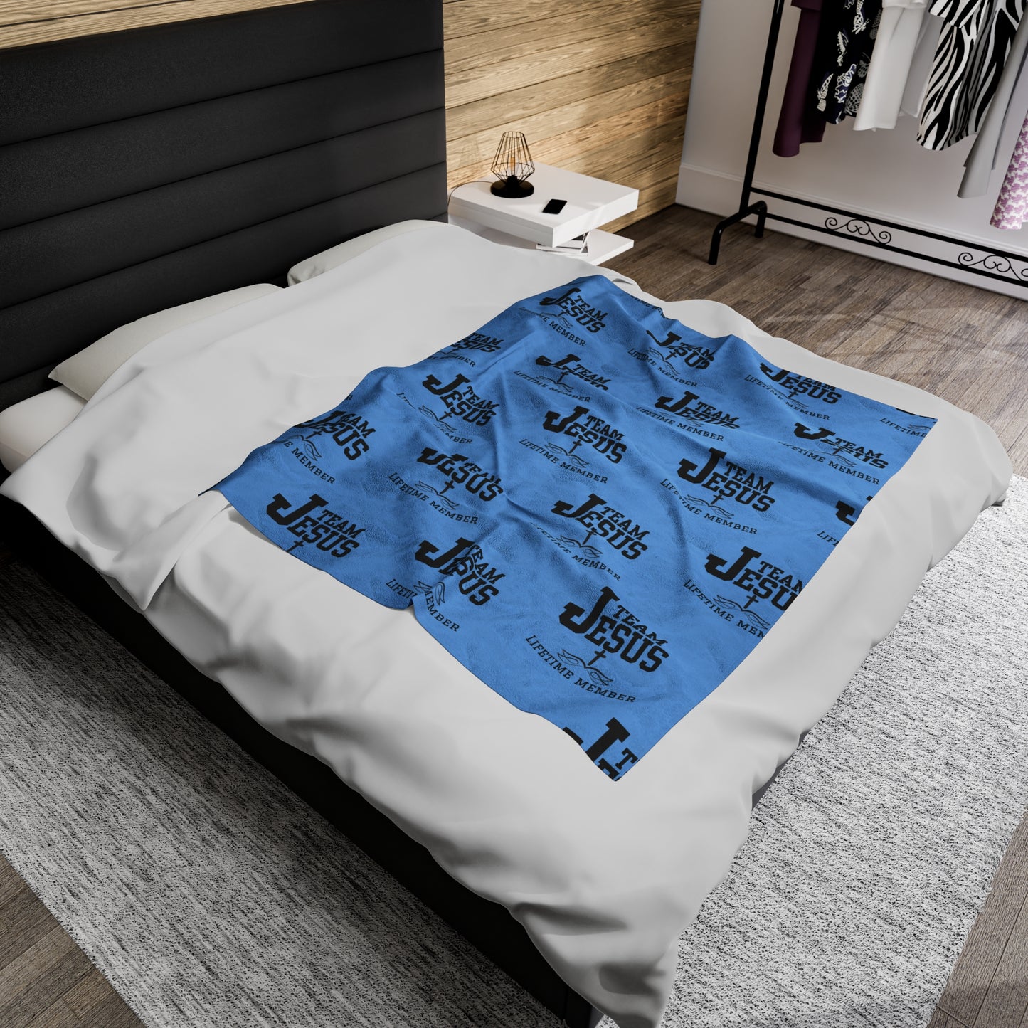 Team Jesus Velveteen Plush Blanket