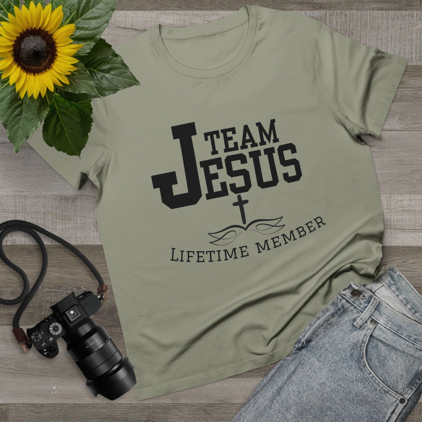 Women's Tee - Team Jesus Faithful Christian Praise Fun Tone