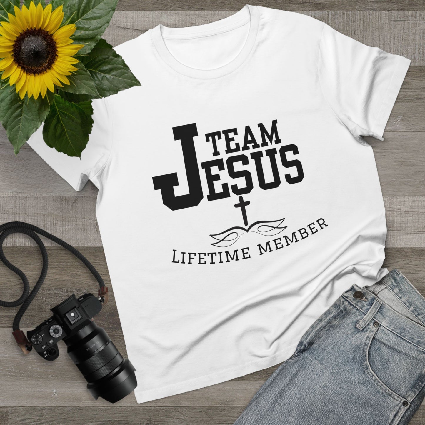 Women's Tee - Team Jesus Faithful Christian Praise Fun Tone