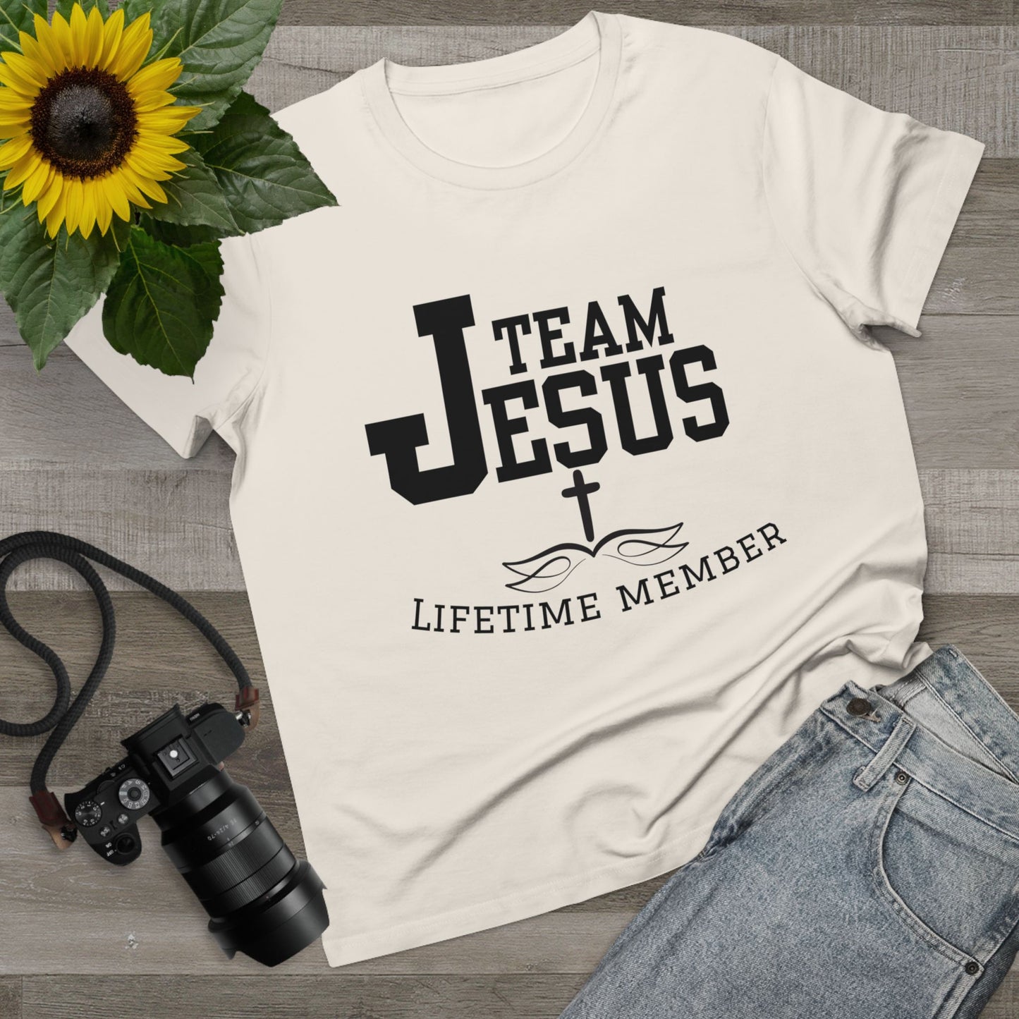 Women's Tee - Team Jesus Faithful Christian Praise Fun Tone
