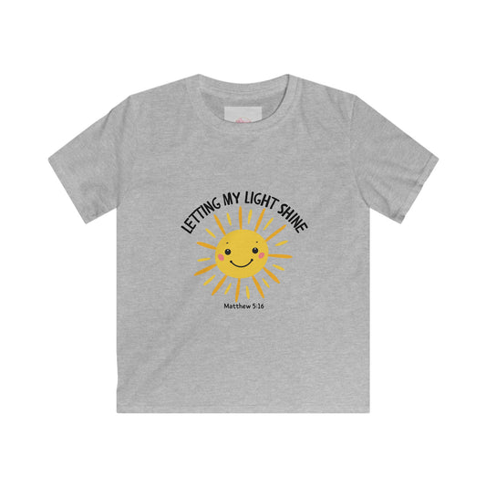 Letting My Light Shine Faith Shirt -Christian Kids Tee