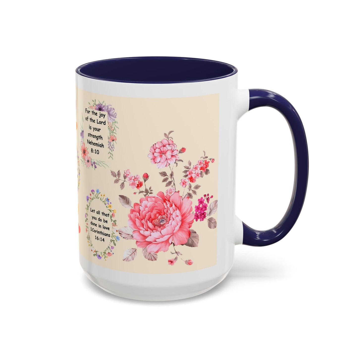 Flowers Accent Coffee Mug (11, 15oz)