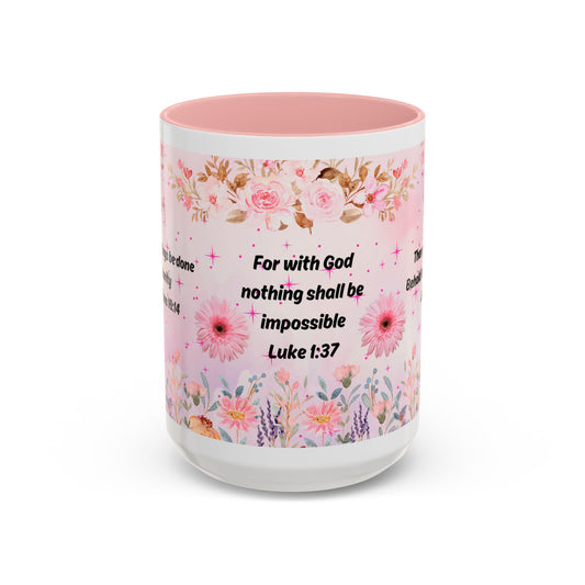 Luke 1:37 Accent Coffee Mug (11, 15oz)