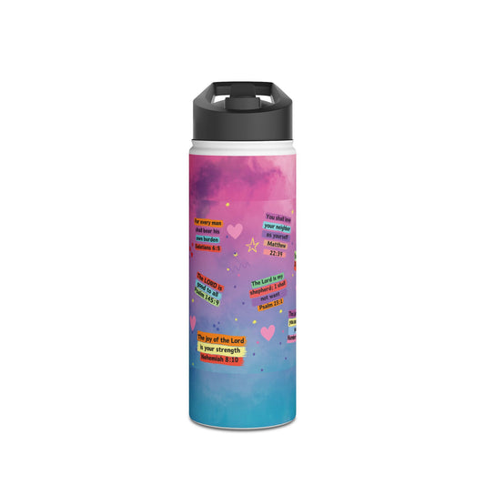 Verses Stainless Steel Water Bottle, Standard Lid