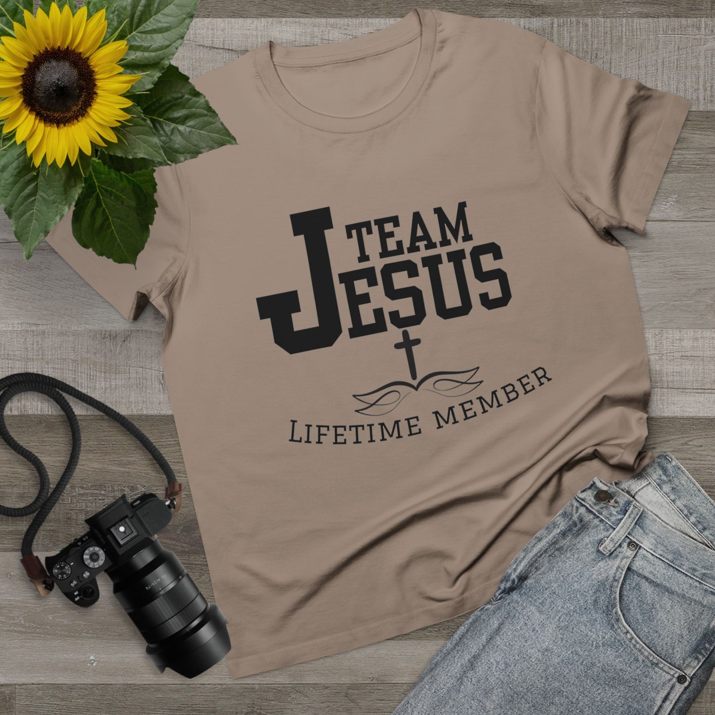 Women's Tee - Team Jesus Faithful Christian Praise Fun Tone