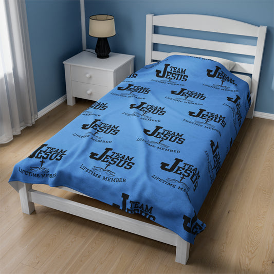 Team Jesus Velveteen Plush Blanket