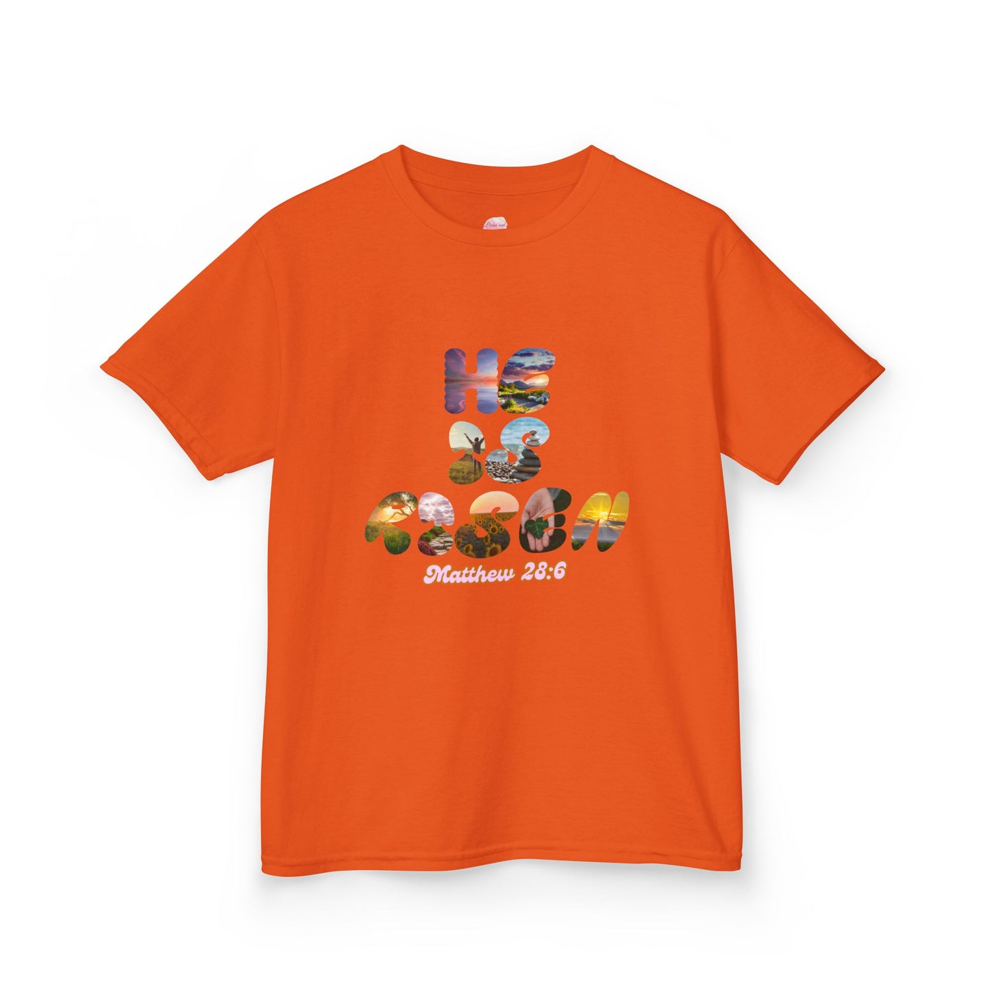 He is Risen Bible Quote KIDS Unisex T-Shirt - American Made Christian Scripture Soft Tee