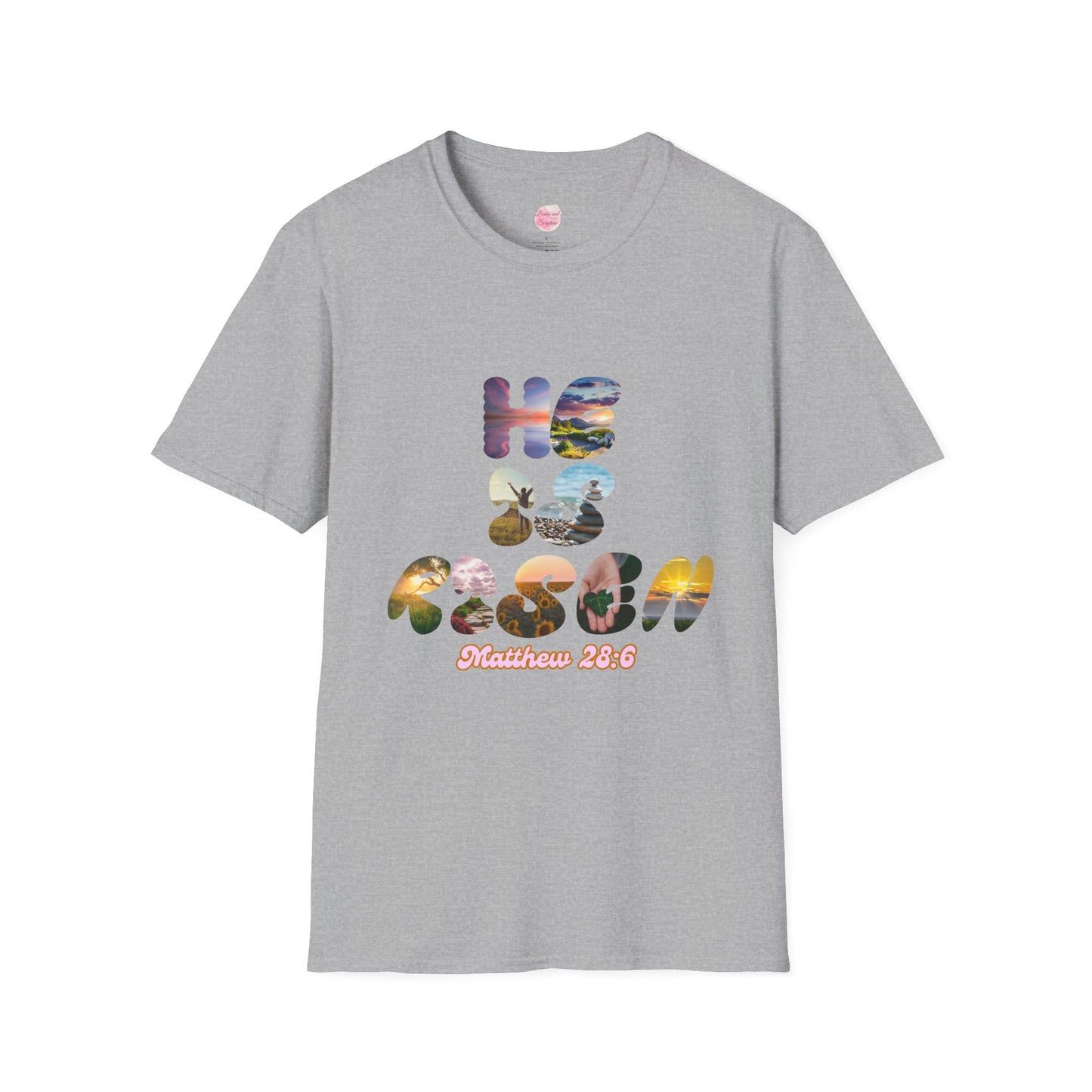 He is Risen Bible Quote Unisex T-Shirt - American Made Christian Scripture Soft Tee