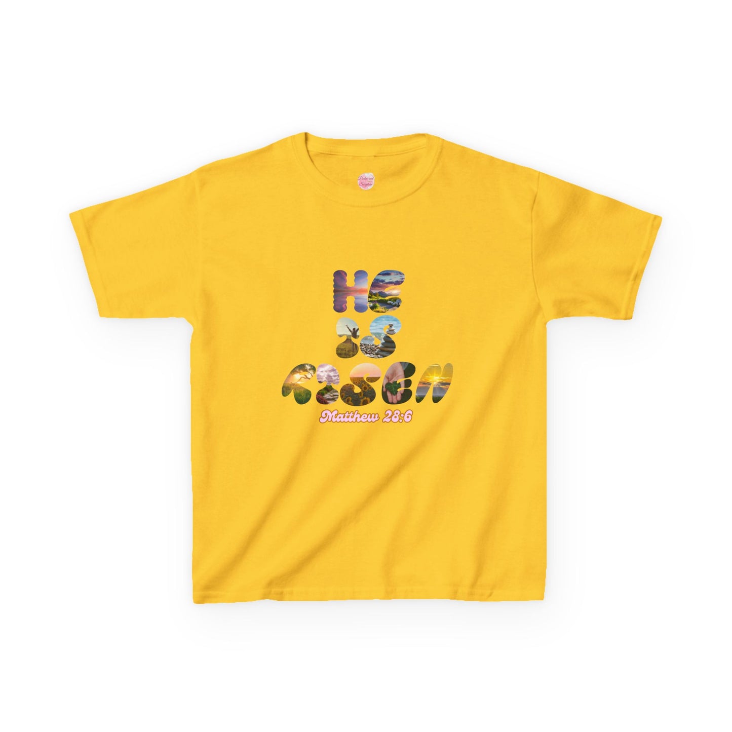 He is Risen Bible Quote KIDS Unisex T-Shirt - American Made Christian Scripture Soft Tee
