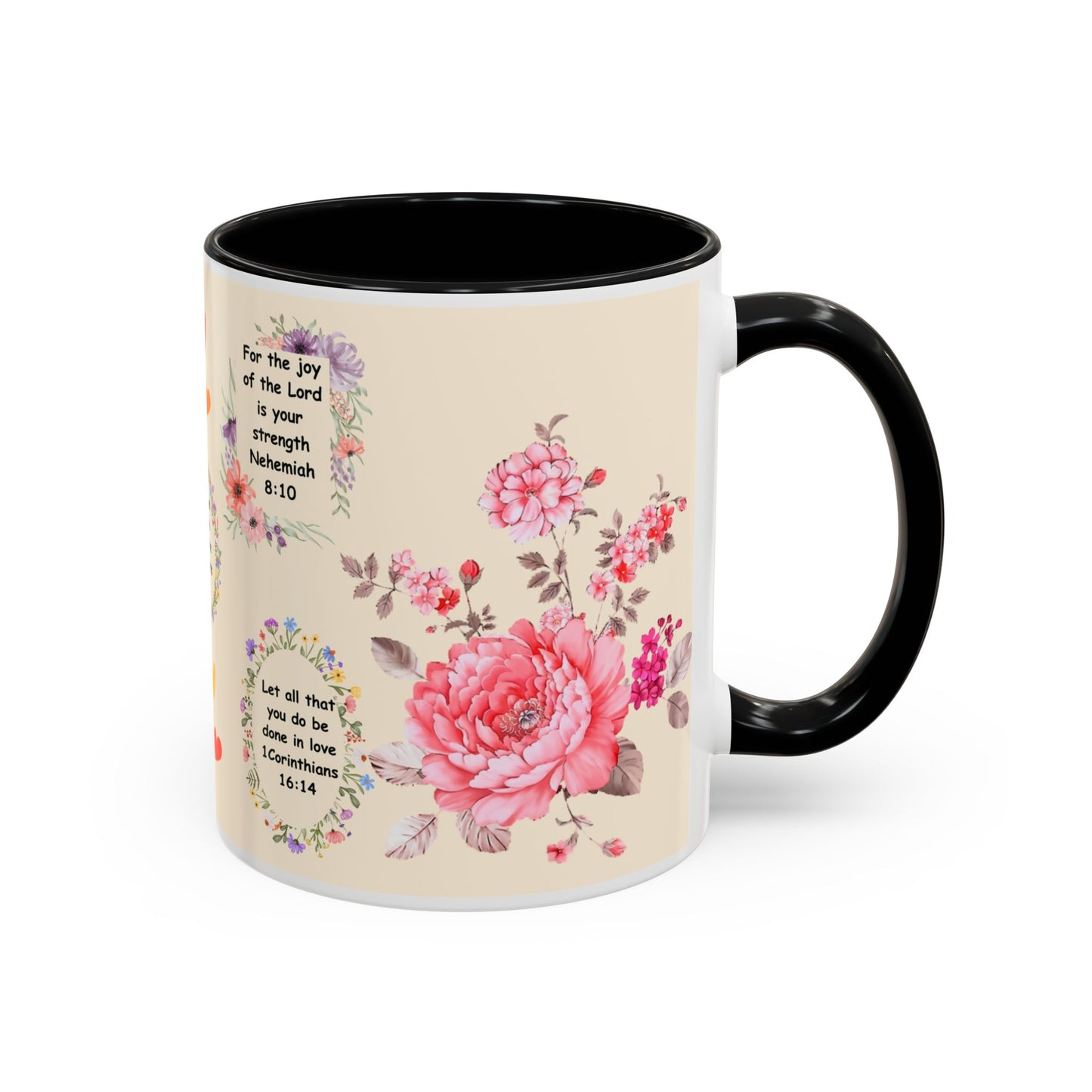 Flowers Accent Coffee Mug (11, 15oz)