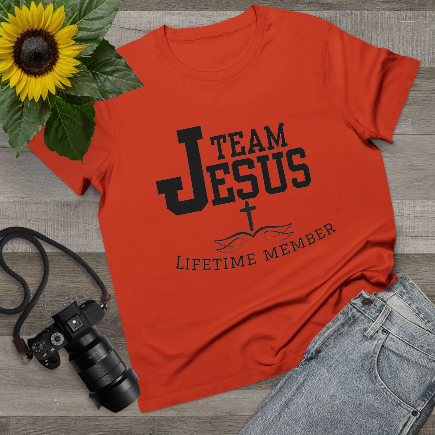 Women's Tee - Team Jesus Faithful Christian Praise Fun Tone
