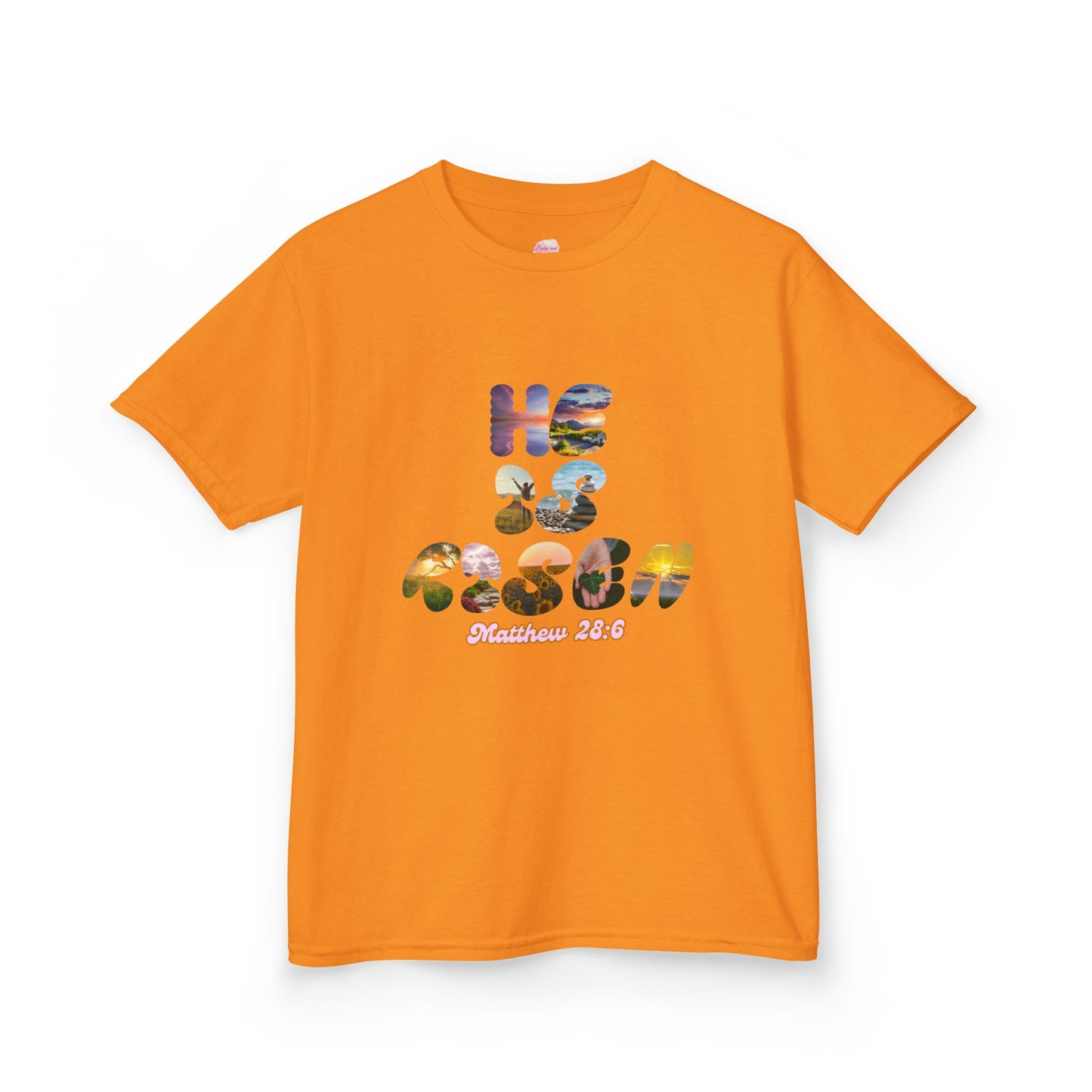 He is Risen Bible Quote KIDS Unisex T-Shirt - American Made Christian Scripture Soft Tee
