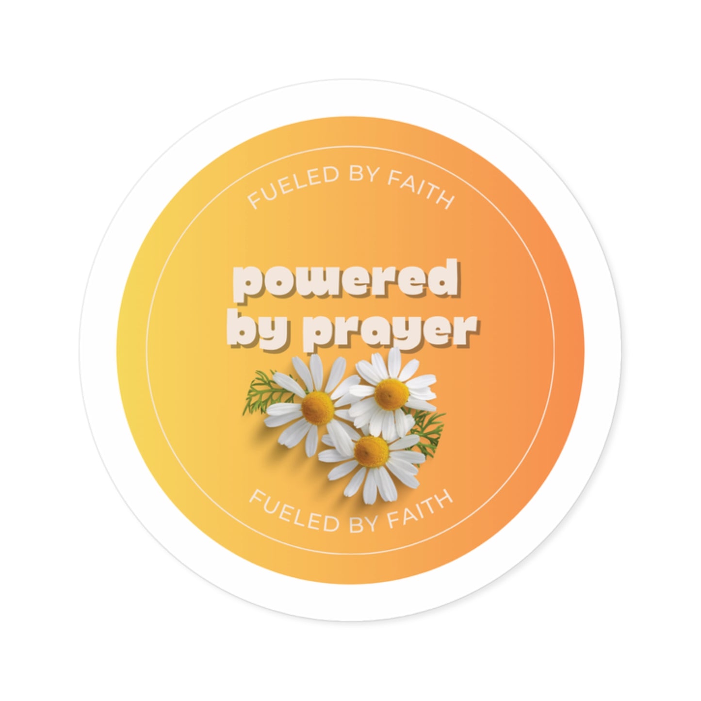 Fueled in Faith Round Stickers, Indoor\Outdoor