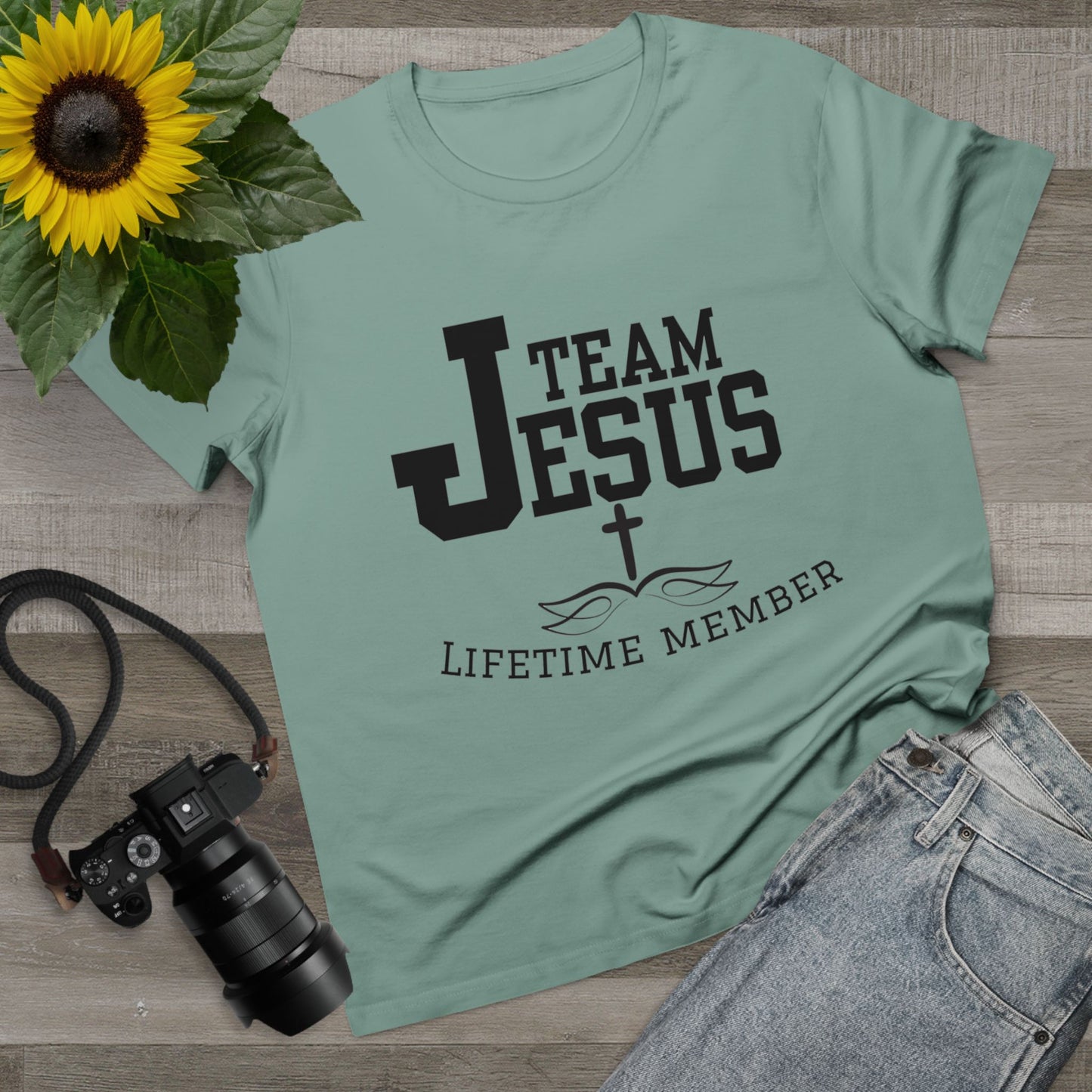 Women's Tee - Team Jesus Faithful Christian Praise Fun Tone