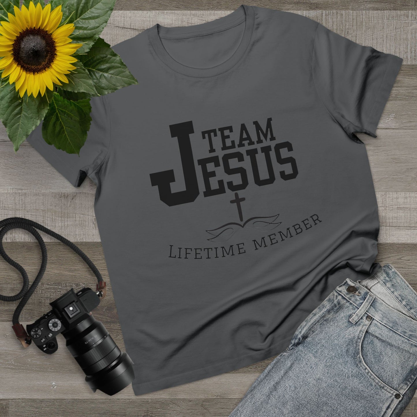 Women's Tee - Team Jesus Faithful Christian Praise Fun Tone