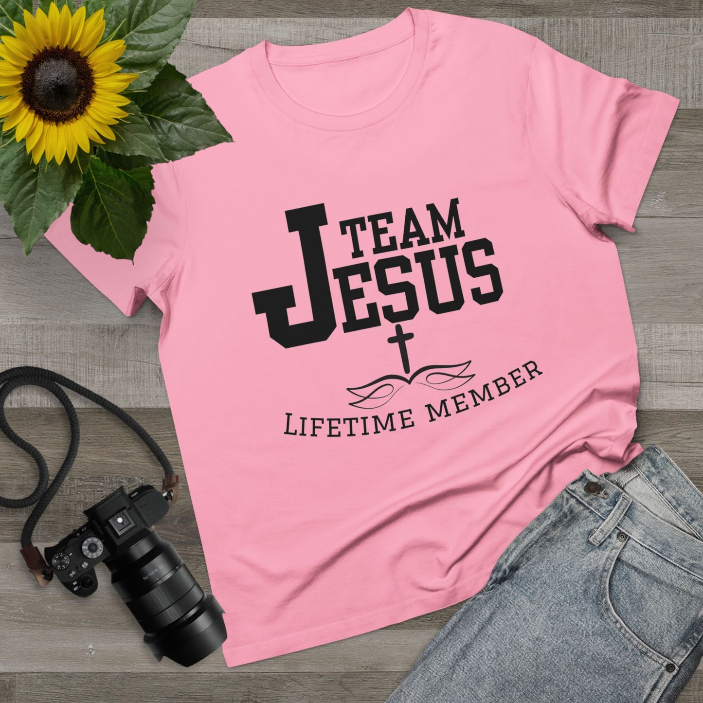 Women's Tee - Team Jesus Faithful Christian Praise Fun Tone