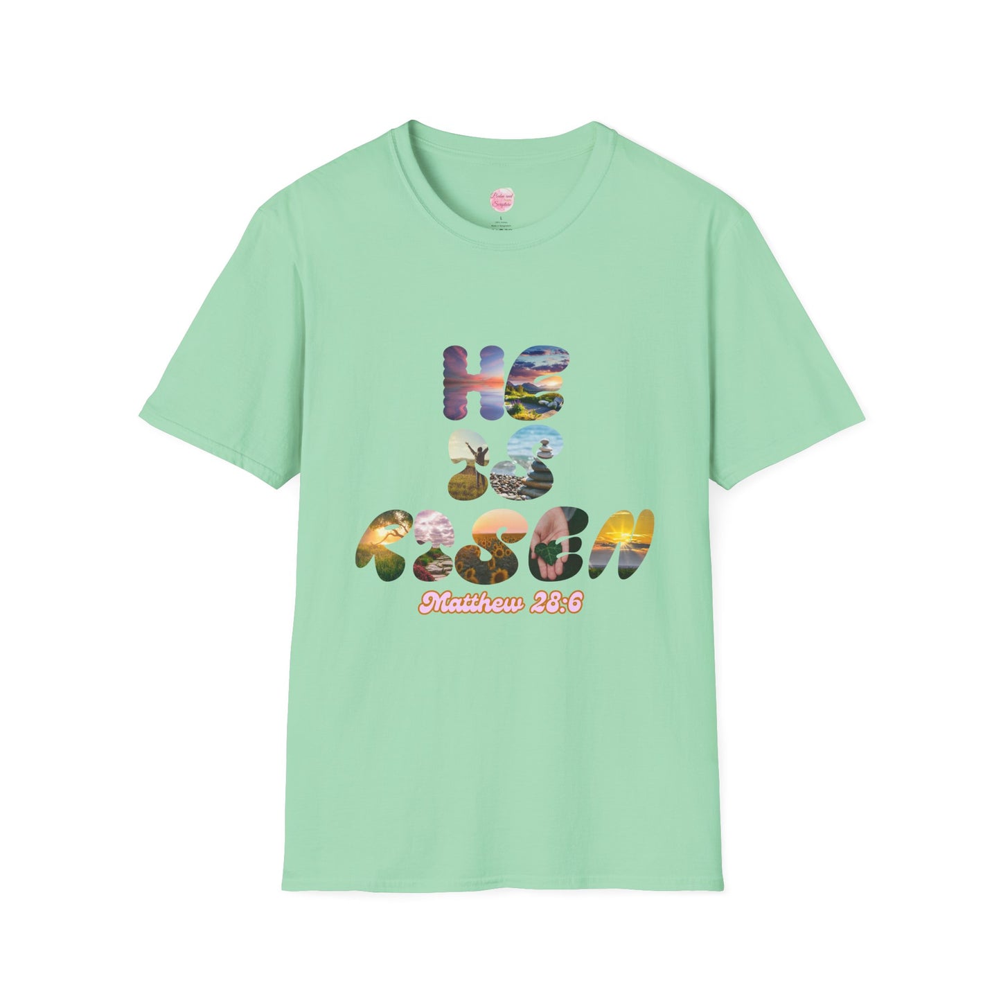 He is Risen Bible Quote Unisex T-Shirt - American Made Christian Scripture Soft Tee