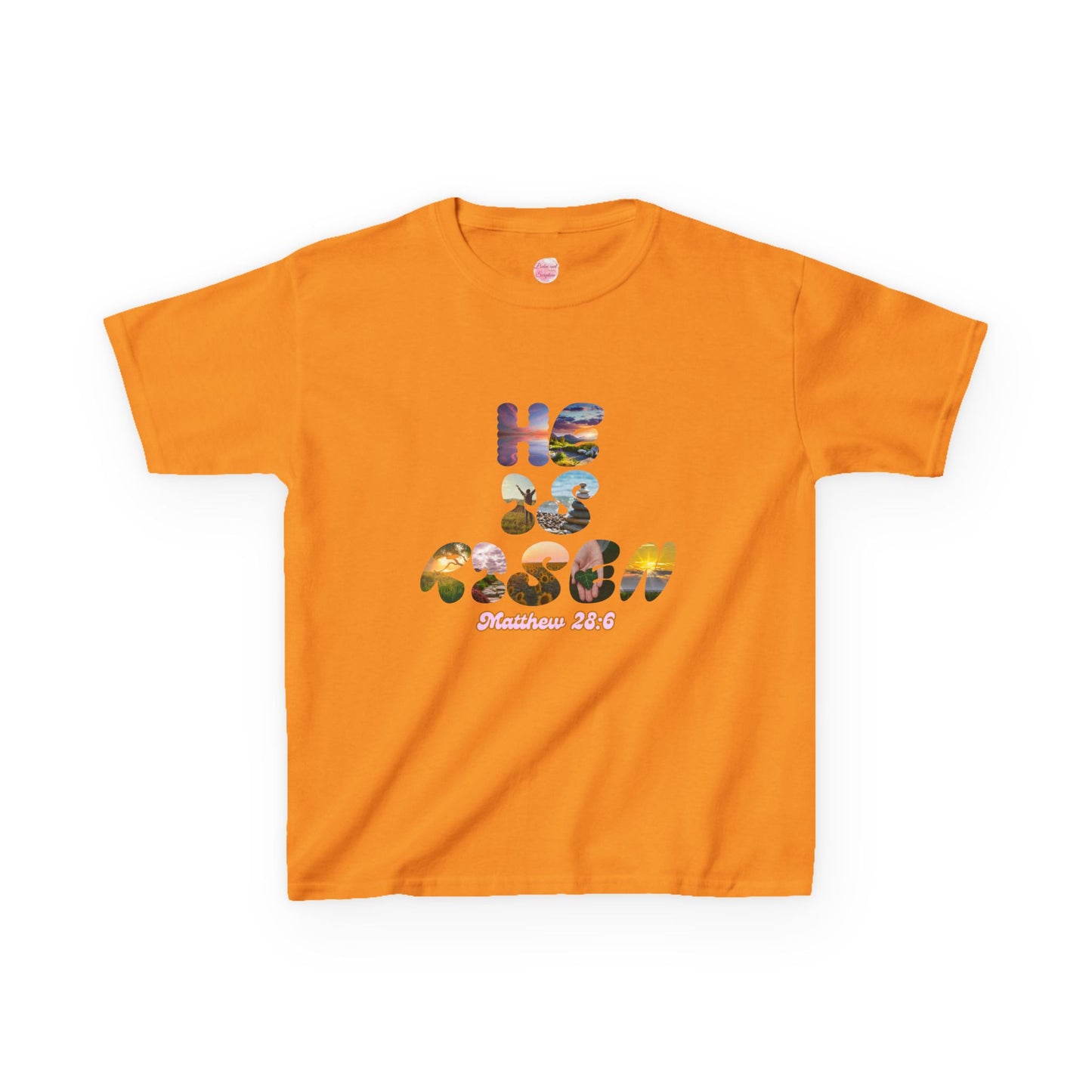 He is Risen Bible Quote KIDS Unisex T-Shirt - American Made Christian Scripture Soft Tee