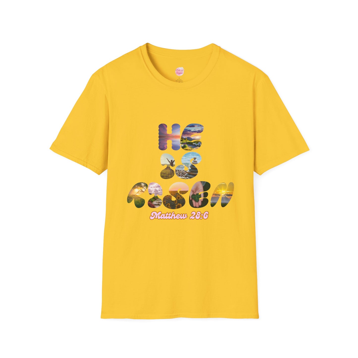 He is Risen Bible Quote Unisex T-Shirt - American Made Christian Scripture Soft Tee